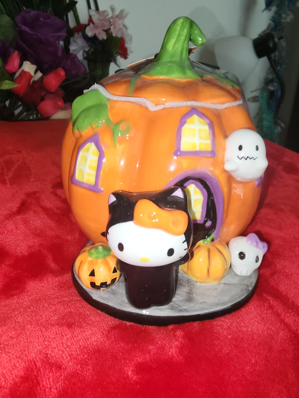 ✨️🐈‍⬛️🎃NWT HELLO KITTY / BLUE SKY PUMPKIN CANSITER / HALLOWEEN 🐈‍⬛️🎃